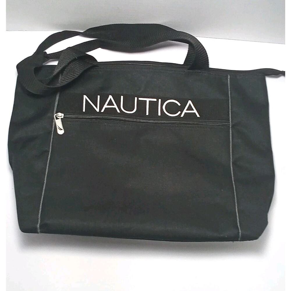 Nautica Carry On Travel Bag Tote Bag Maritime Soft Body Black 13” X 18”X 7inD
